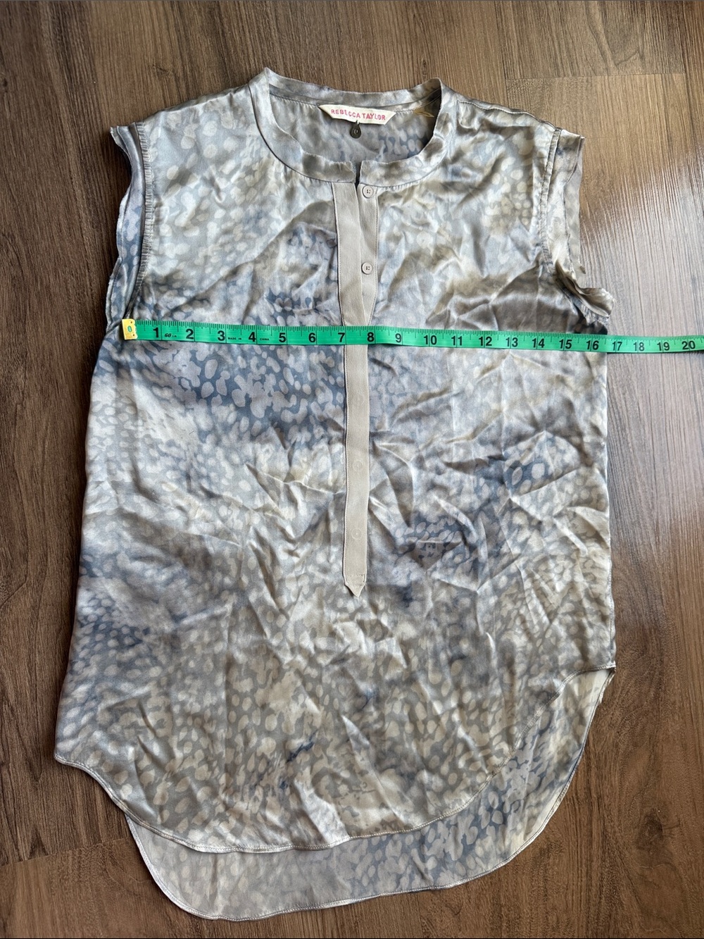 Rebecca Taylor 100% Silk Animal Print Blouse 0